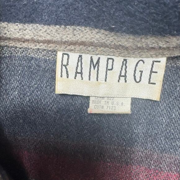 Vintage 90s Rampage Women’s Wool Blend Striped Jacket size Large - Picture 3 of 5